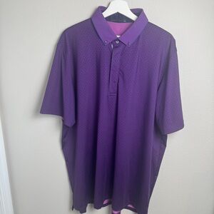 Greyson Men’s XXL 2XL Performance Golf Polo Shirt Purple Stretch